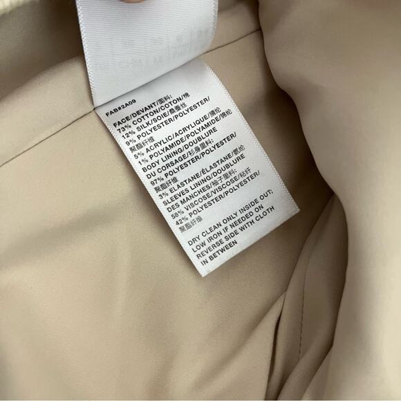 Lafayette 148 Dune Floral Jacquard Patch Pocket Cotton Silk Blazer Women’s 2 - Picture 10 of 10